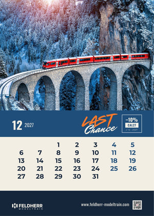 Feldherr Modeltrain A4 Kalender 2027