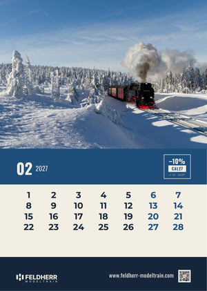 Feldherr Modeltrain A4 Kalender 2027