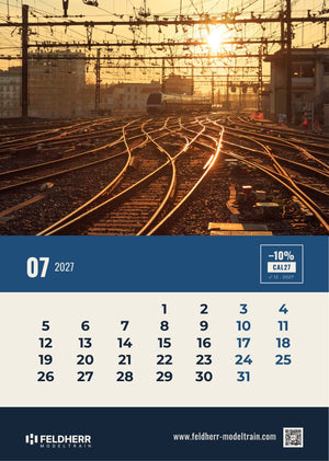 Feldherr Modeltrain A4 Kalender 2027