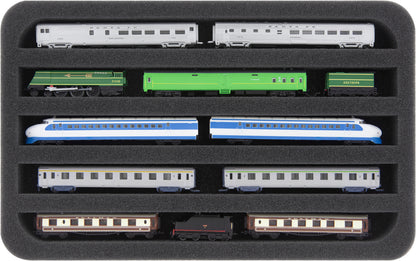 Foam insert Z gauge - horizontal - 5 slots for model railway - HS030A008