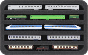 Magnetic box yellow for model railway - 5 bars for Z gauge - lying