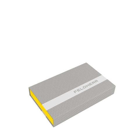 Magnetic box yellow for model railway - 5 bars for Z gauge - lying