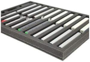 370 mm x 270 mm x 30 mm Schaumstoffeinlage für Modelleisenbahn - Spur Z - 11 Fächer - für liegende Aufbewahrung - IU030A001