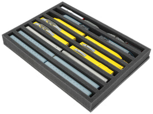 340 mm x 270 mm x 40 mm Schaumstoffeinlage für Modelleisenbahnen - Spur N - 8 Fächer - für stehende Aufbewahrung - IU040A001