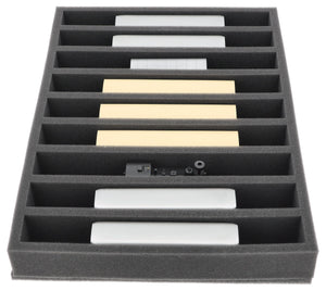 Foam insert for model railway - H0e scale - 9 compartments - for upright storage - IU050A003