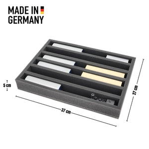 Foam insert for model railway - H0e scale - 6 compartments - for upright storage - IU050A004