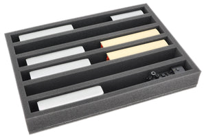 Foam insert for model railway - H0e scale - 6 compartments - for upright storage - IU050A004