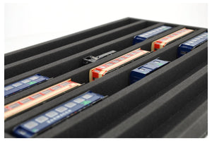 Foam insert for model railway - H0e scale - 7 compartments - for horizontal storage - JV040A007