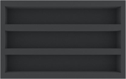 Foam insert S gauge - horizontal - 3 slots for model railway - DS065A004
