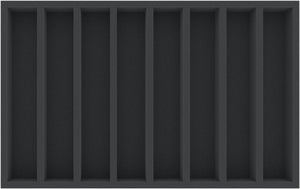 Foam insert 00 Scale - horizontal - 8 slots for model railway - suitable for Storage Box DSLB075 - DS050A004