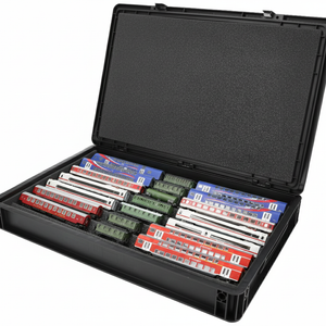 Eurobox 60 x 40 cm Set für Modelleisenbahn mit Zugliege - 7 Fächer für Spur TT