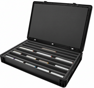 Eurobox 60 x 40 cm Set für Modelleisenbahnen - Spur H0m - 8 Fächer - Schaumstoffeinlage zur stehenden Aufbewahrung