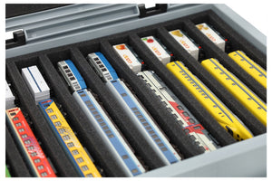 Eurobox 40 x 30 cm Set für Modelleisenbahnen - Spur N - 9 Fächer - Schaumstoffeinlage zur liegenden Aufbewahrung