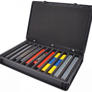 Eurobox 60 x 40 cm Set für Modelleisenbahnen - Spur H0 - 11 Fächer - Schaumstoffeinlage zur stehenden Aufbewahrung