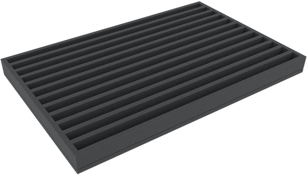 570 mm x 370 mm x 40 mm Schaumstoffeinlage für Modelleisenbahn - Spur N - 12 Fächer - für stehende Aufbewahrung - JV040A001