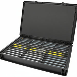 Eurobox 60 x 40 cm Set für Modelleisenbahnen - Spur N - 12 Fächer - Schaumstoffeinlage zur stehenden Aufbewahrung