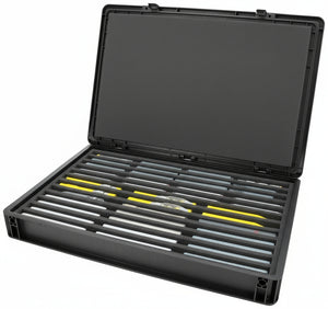 Eurobox 60 x 40 cm Set for model railway - N scale - 12 compartments - foam insert for upright storage