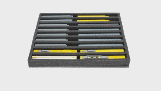 Foam insert N gauge - standing - 9 slots for model railway - FS040A001